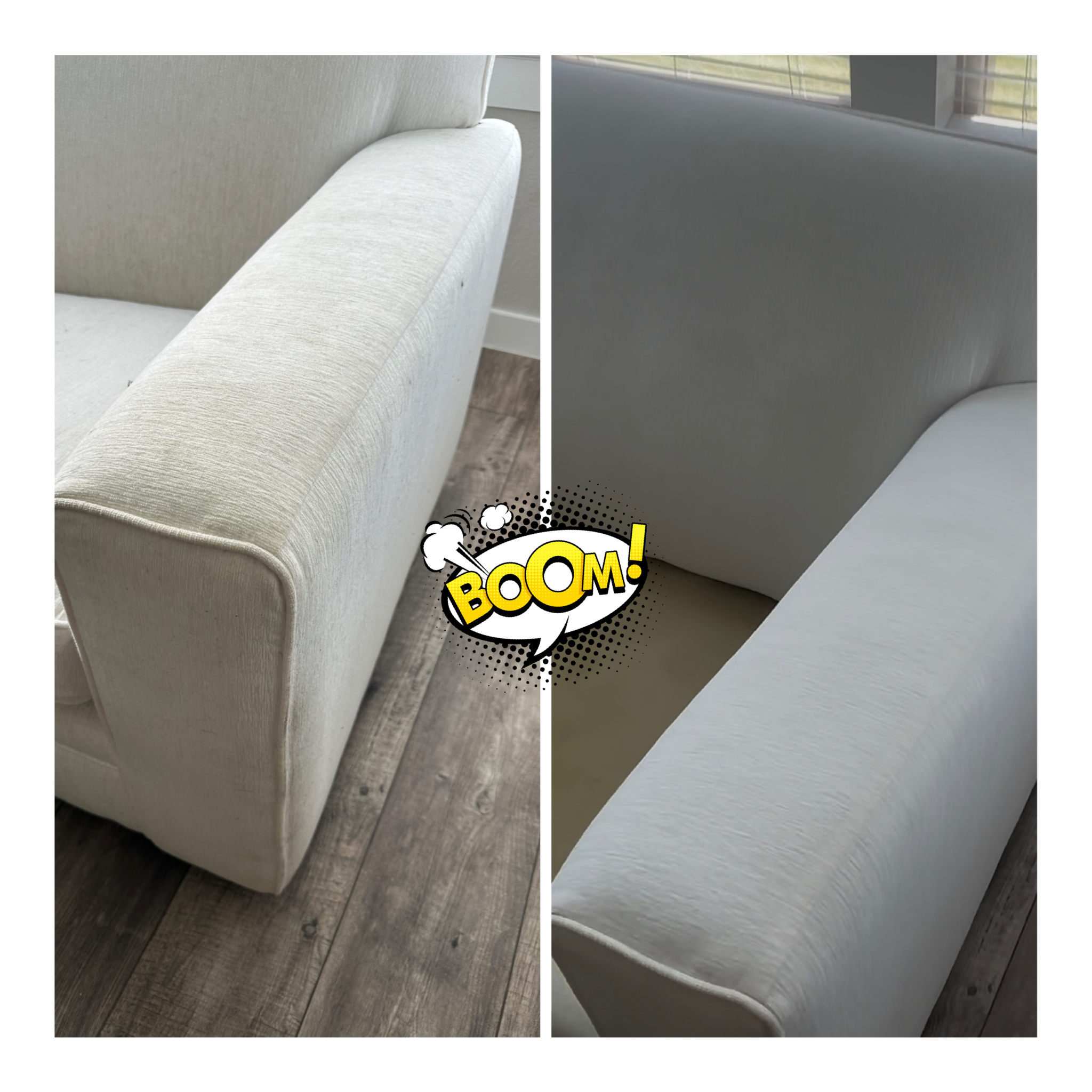 White Sofa Steam Cleaned Pet Urine Removal Fulshear Tx